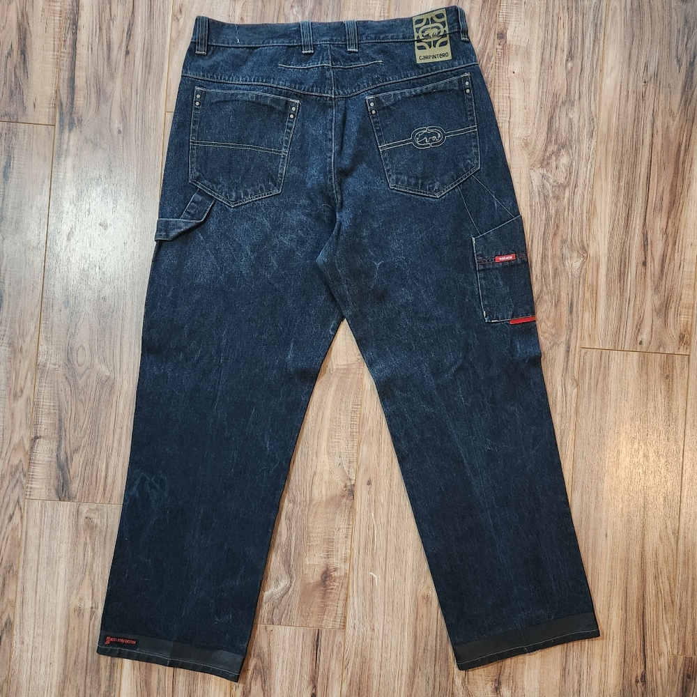 Ecko Unltd Y2K Carpenter Cargo Jeans Streetwear Skater Hip Hop